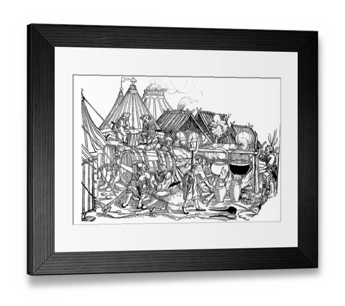 Framed Print : The camp life of the Landsknecht Framed Print : The camp life of the Landsknecht