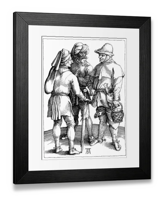 Framed Print : Various types of peasants in the 15th century