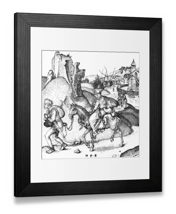 Framed Print : Peasants going to market, mid-15th century