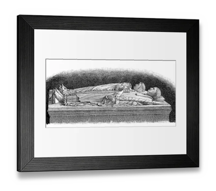 Framed Print : Henry the Lion, The Tomb of Henry the Lion and his Wife Mathilde in Brunswick Cathedral