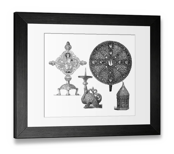 Framed Print : Liturgical devices of the Middle Ages