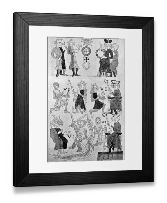 Framed Print : The feudal system formed the basis of the high medieval social order of the western states