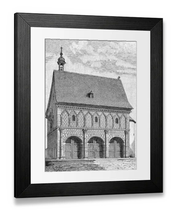 Framed Print : Chapel in Lorch, Germany, digitally restored reproduction of an original from the 19th century