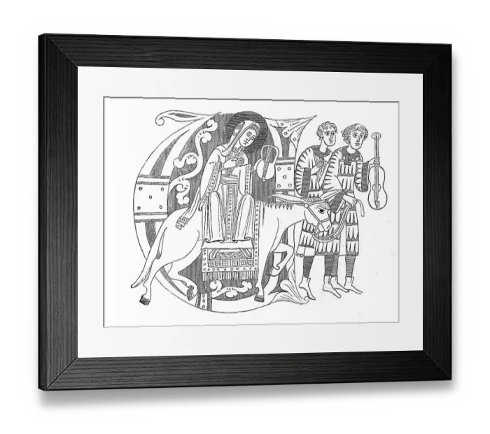 Framed Print : Saint Pelagia is depicted as a travelling woman