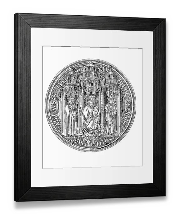 Framed Print : Medieval church seal of the cathedral chapter of Hildesheim Framed Print : Medieval church seal of the cathedral chapter of Hildesheim