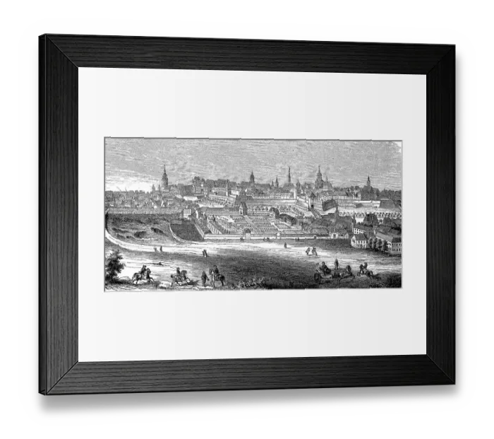 Framed Print : The Old Leipzig, Germany, digitally restored reproduction of a 19th century original