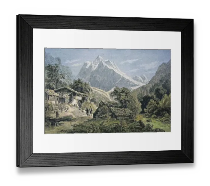 Framed Print : The Wetterhorn on the way from Interlaken to Grindelwald