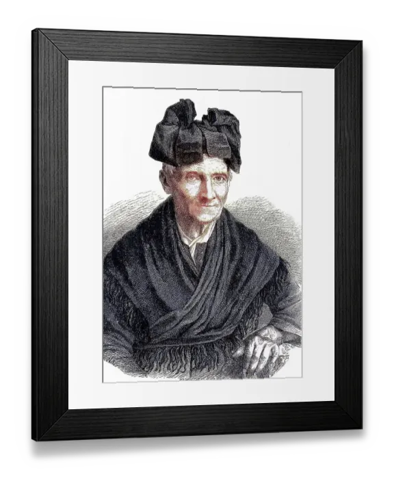 Framed Print : Breneli as an old woman, actually Veronica Rohre (1779) until 1869