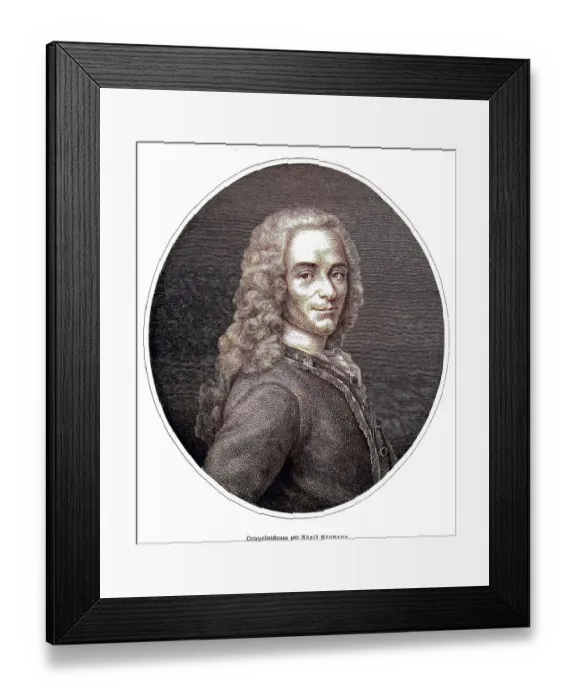 Framed Print : Voltaire, actually Francois Marie Arouet