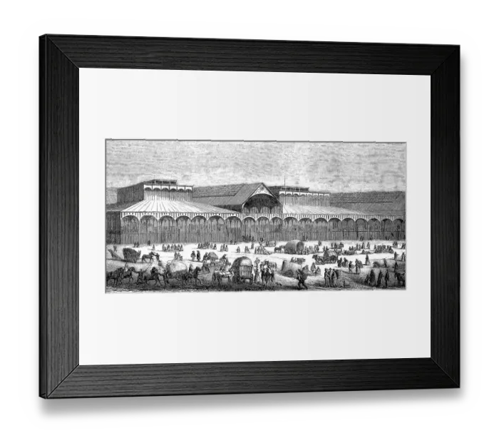 Framed Print : The New Market Halls in Paris, France