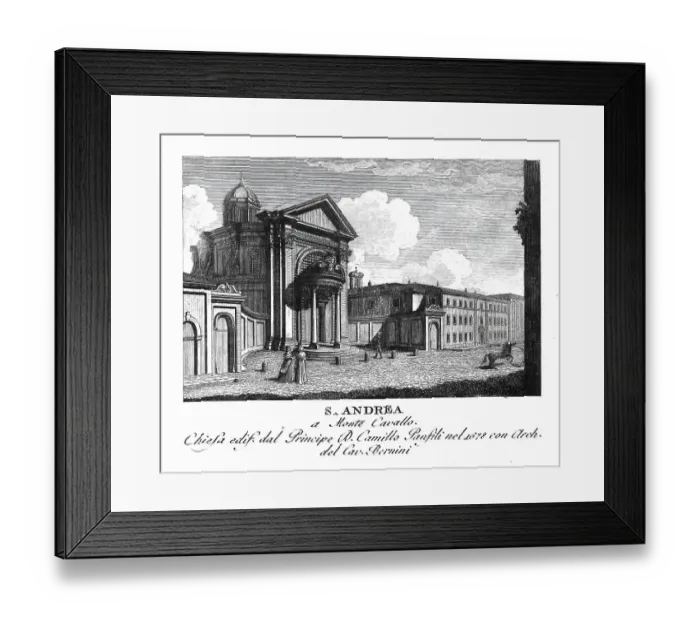 Framed Print : Chiesa di Sant'Andrea al Quirinale is a church in Rome and is located on the Quirinal Hill in Via del Quirinale