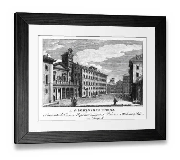 Framed Print : Basilica of San Lorenzo in Lucina Framed Print : Basilica of San Lorenzo in Lucina