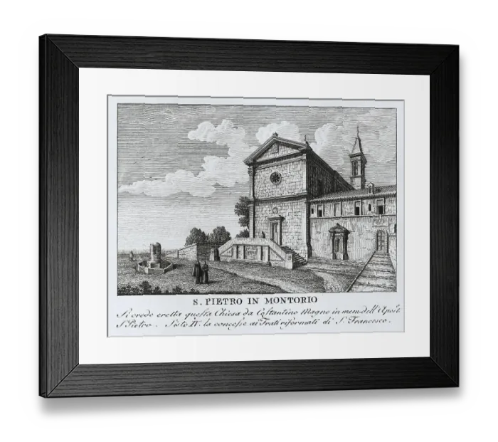 Framed Print : San Pietro in Montorio, Sancti Petri in Monte Aureo