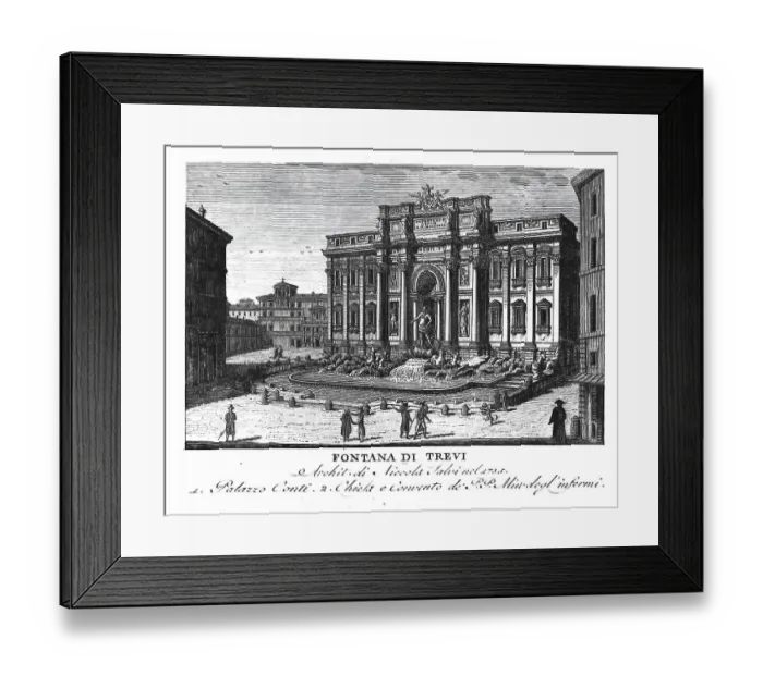 Framed Print : Trevi Fountain, Fontana di Trevi)