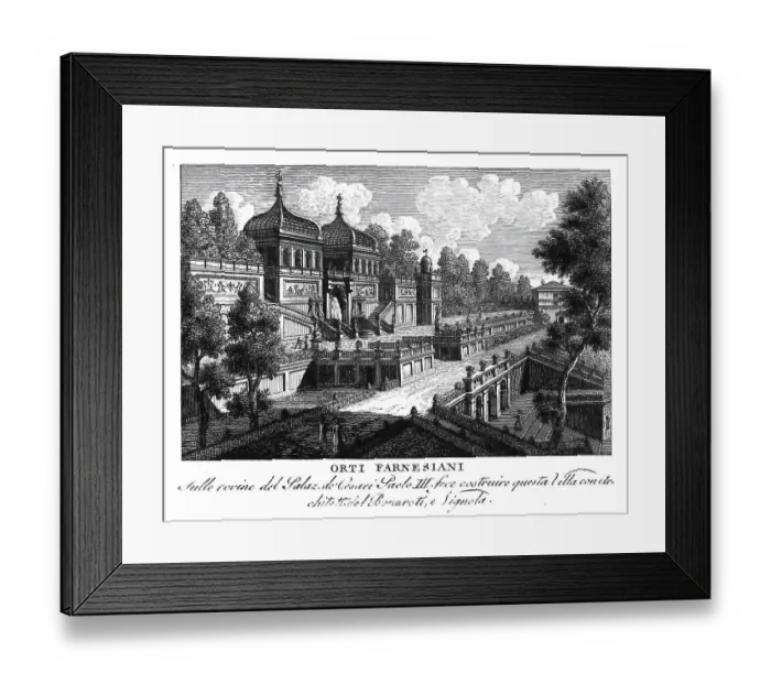 Framed Print : Farnesian Gardens, Farnesinische Gaerten Framed Print : Farnesian Gardens, Farnesinische Gaerten