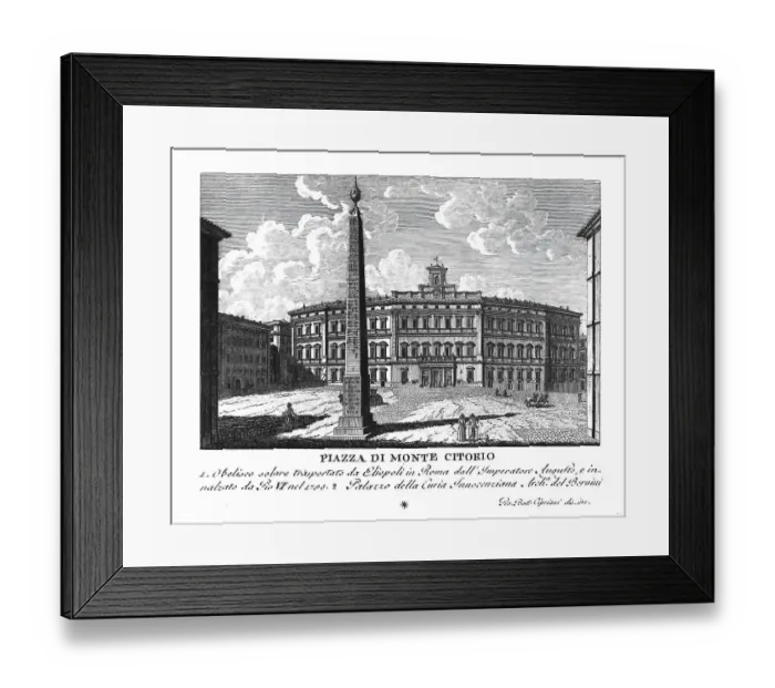 Framed Print : Piazza di Monte Citorio, Piazza Montecitorio