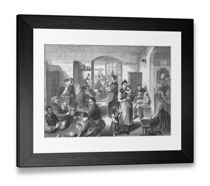 Framed Print : The New People's Kitchen for the Poor and Needy