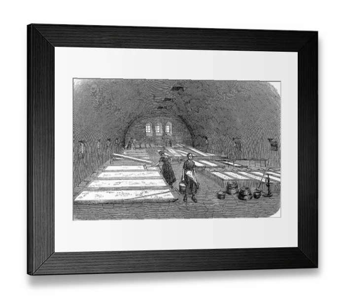 Framed Print : Model farm in Zealand in 1896, milk cellar Framed Print : Model farm in Zealand in 1896, milk cellar