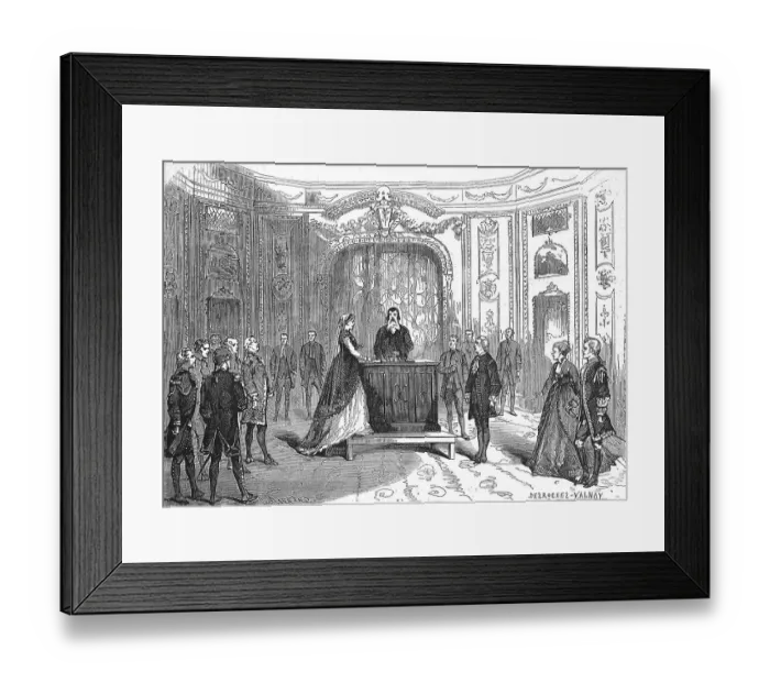 Framed Print : Theatre scene from La Czarine, Mazurka Russe by Louis Ganne
