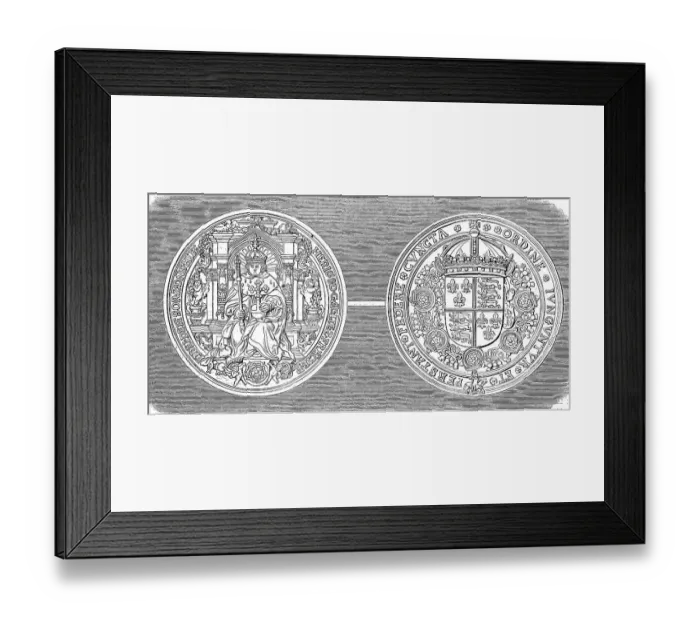 Framed Print : The seals of King Henry VIII. Henry VIII Tudor