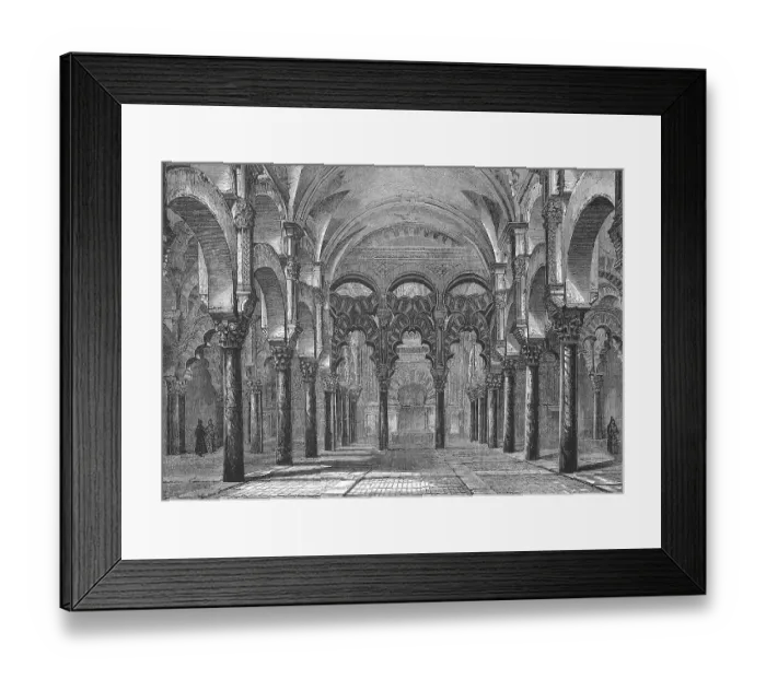 Framed Print : Interior view of Cordoba Cathedral in 1869 Framed Print : Interior view of Cordoba Cathedral in 1869