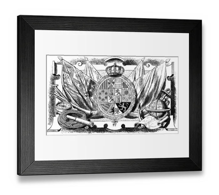 Framed Print : Emblem, seafaring nation, power