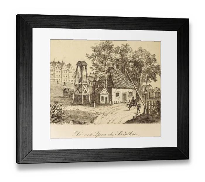 Framed Print : Funny old Hamburg, Steintor district