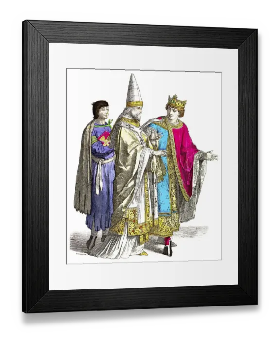Framed Print : Munich picture sheet, costumes