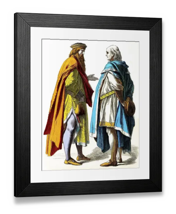 Framed Print : Muenchener Bilderbogen, Costumes Framed Print : Muenchener Bilderbogen, Costumes