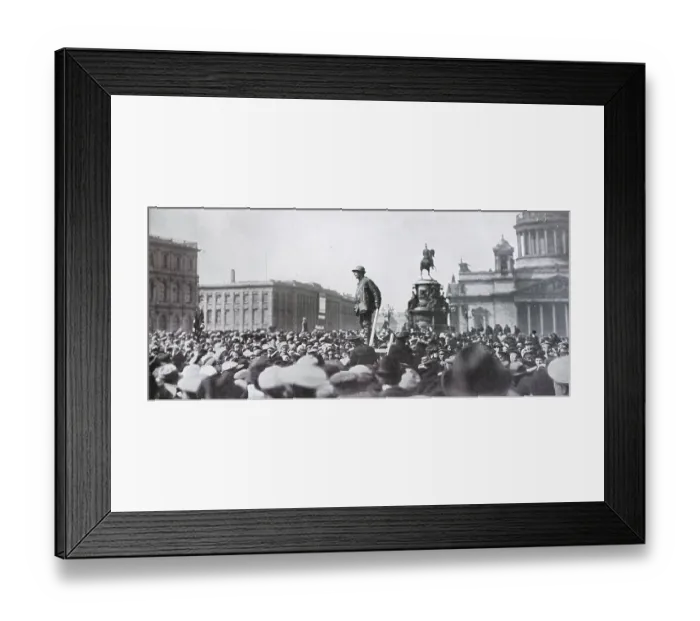 Framed Print : Lenin's disciple haranguing the crowd
