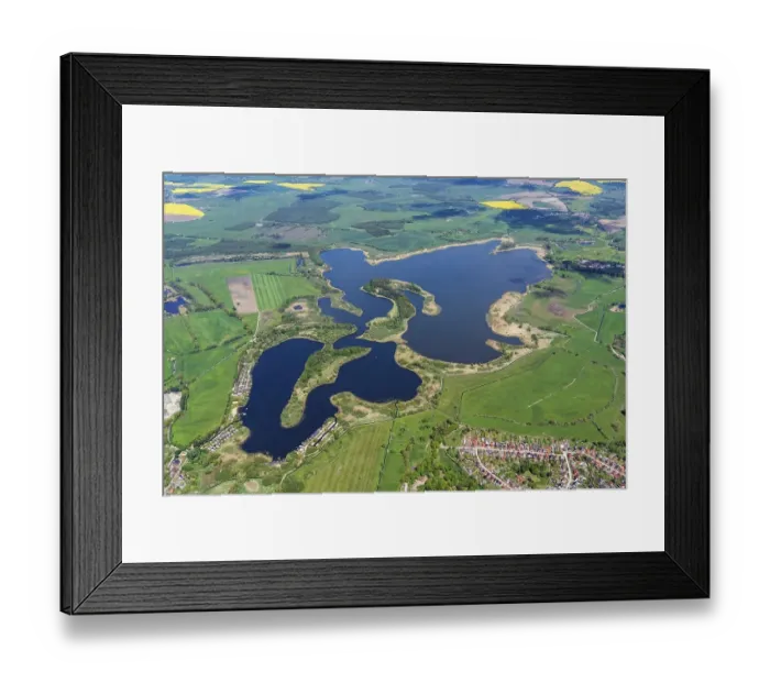 Framed Print : Aerial view of Lake Woserin, Sternberger Seenlandschaft Framed Print : Aerial view of Lake Woserin, Sternberger Seenlandschaft