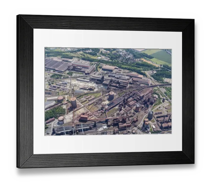 Framed Print : Aerial view of the Salzgitter AG steelworks Framed Print : Aerial view of the Salzgitter AG steelworks