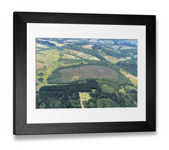 Framed Print : The Black Moor in the Rhoen, aerial photo