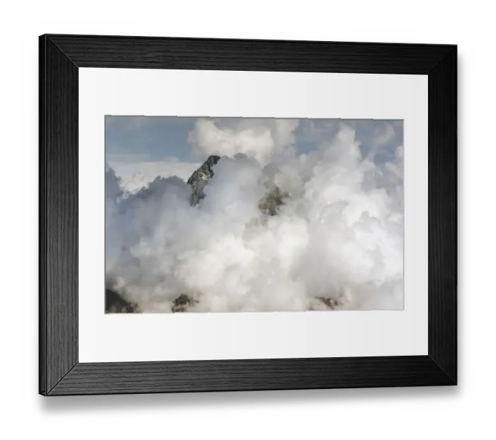 Framed Print : Aerial view of Monte Viso, border