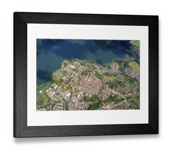 Framed Print : Aerial view of the town of Sternberg