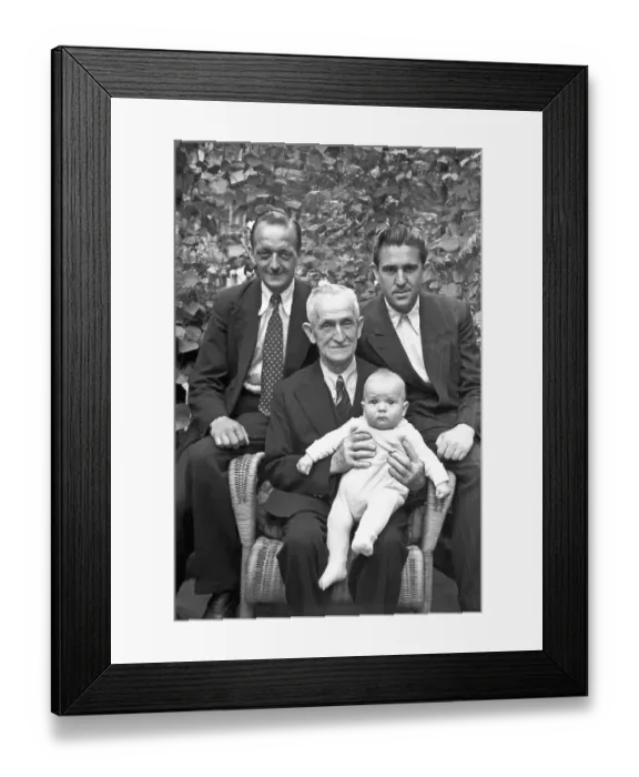 Framed Print : Four Men, Four Generations, 1949 Framed Print : Four Men, Four Generations, 1949