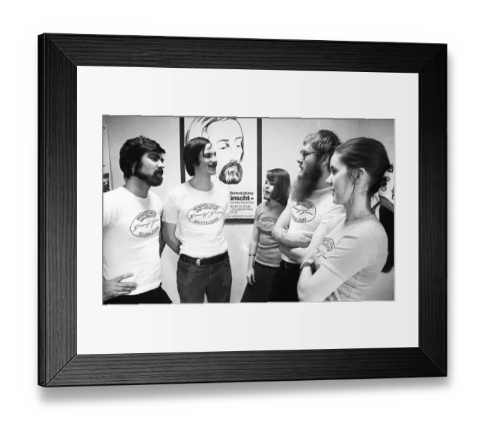 Framed Print : Students at the University of Duesseldorf used this campaign to campaign for the naming of their university after