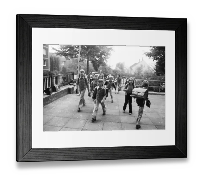 Framed Print : Start of school after the summer holidays on 02 Framed Print : Start of school after the summer holidays on 02