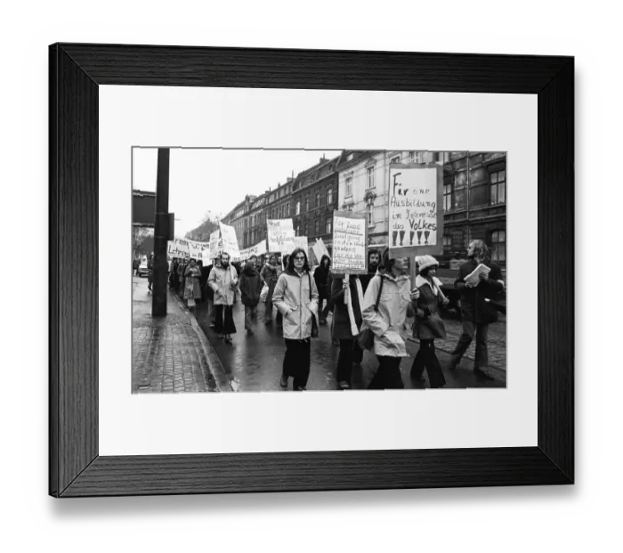 Framed Print : Students at Dortmund University demonstrated on 30 Framed Print : Students at Dortmund University demonstrated on 30