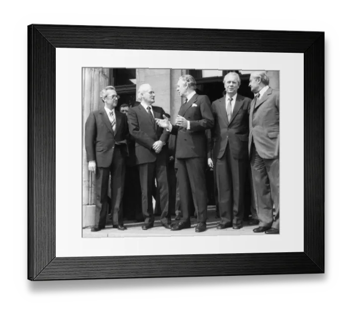 Framed Print : The Krupp concern used the visit of the important GDR politician