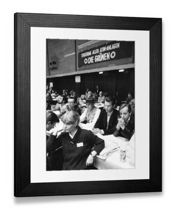 Framed Print : Federal Party Congress The Greens in the Westfalenhalle on 21