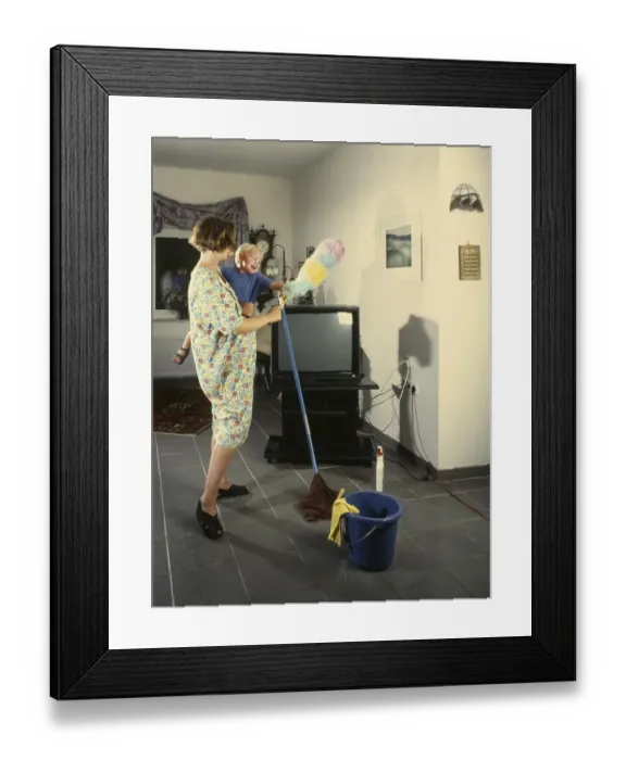 Framed Print : The housework of a housewife, here on 01