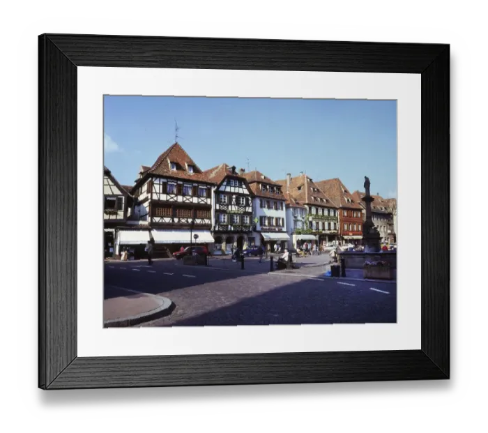 Framed Print : A bicycle tour through the Alsace