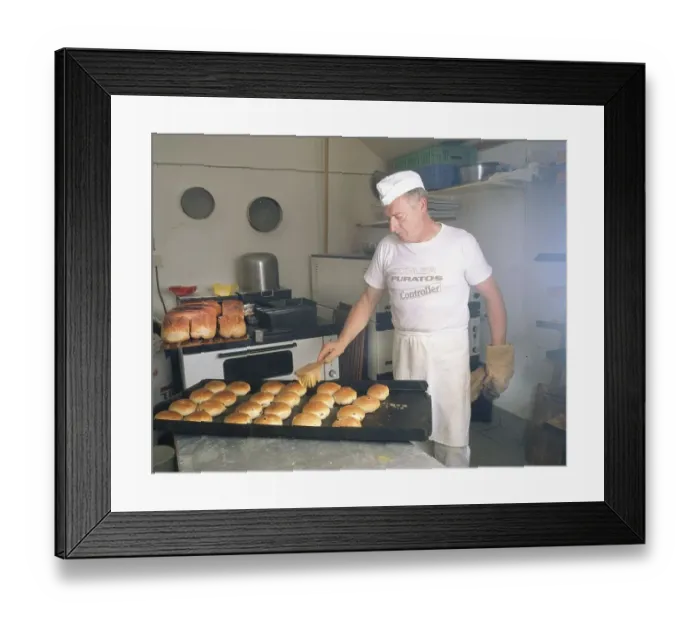 Framed Print : A baker at a farm, here on 22.10