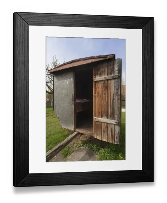 Framed Print : Old shepherds cart, Franconian Open Air Museum Bad Windsheim