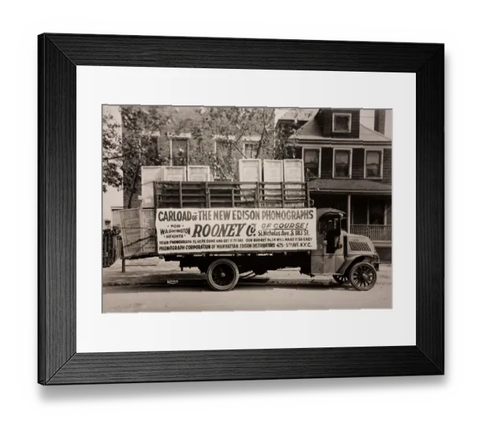 Framed Print : Old black and white photo, Manufacture of phonographs and records was one of Thomas Edison most profitable ventures Framed Print : Old black and white photo, Manufacture of phonographs and records was one of Thomas Edison most profitable ventures