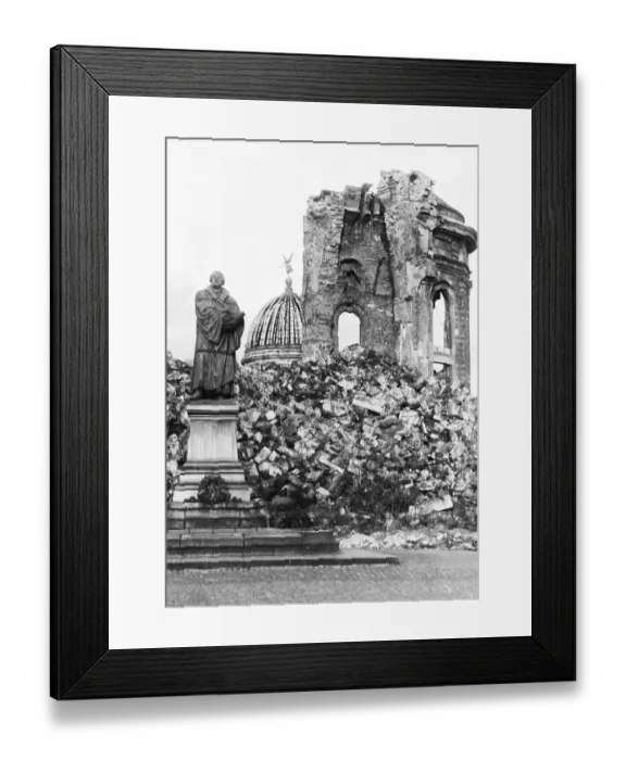 Framed Print : Rubble of the Dresden Frauenkirche by George Baehr