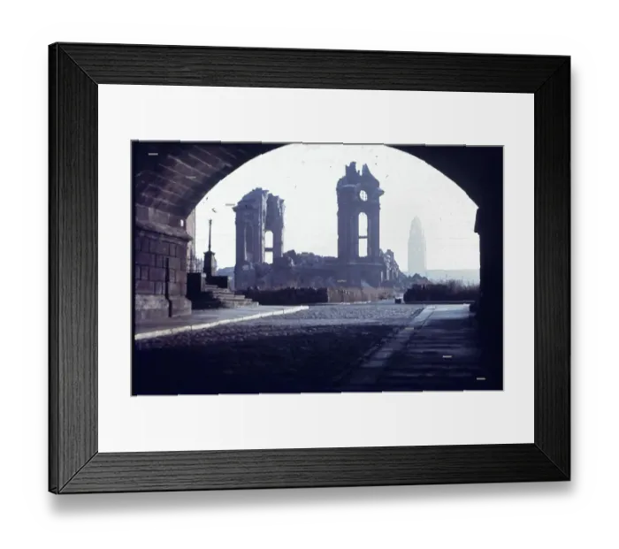 Framed Print : Rubble of the Dresden Frauenkirche by George Baehr Framed Print : Rubble of the Dresden Frauenkirche by George Baehr