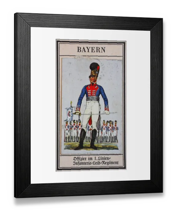 Framed Print : German Uniforms of the 19th century Framed Print : German Uniforms of the 19th century