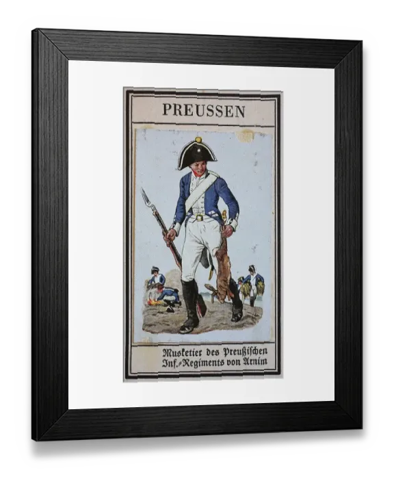 Framed Print : German Uniforms of the 19th century